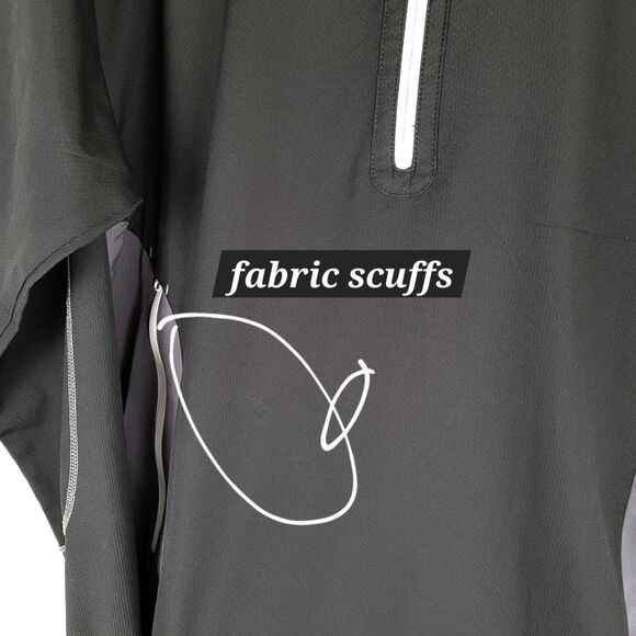 Footjoy Men's Size M Medium Long Sleeve Sport Windshirt Jacket Black Gray 32609 - Picture 4 of 11